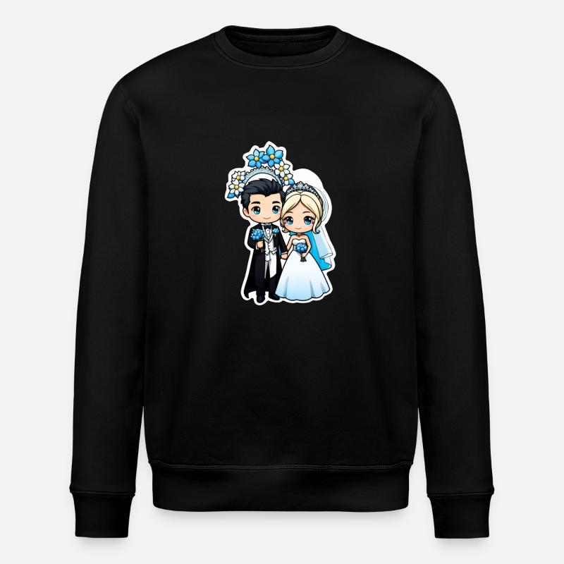 Just Married - For Wedding - Stanley/Stella ROLLER Unisex Organic Sweatshirt - black