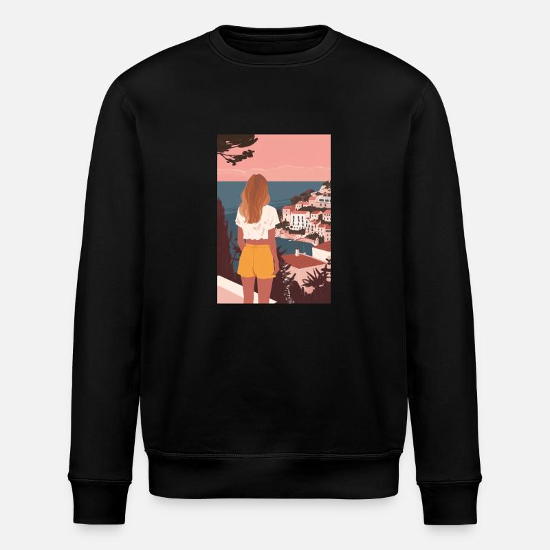 Urlaub am Meer | AI - Stanley/Stella Unisex Bio-Sweatshirt ROLLER - Schwarz