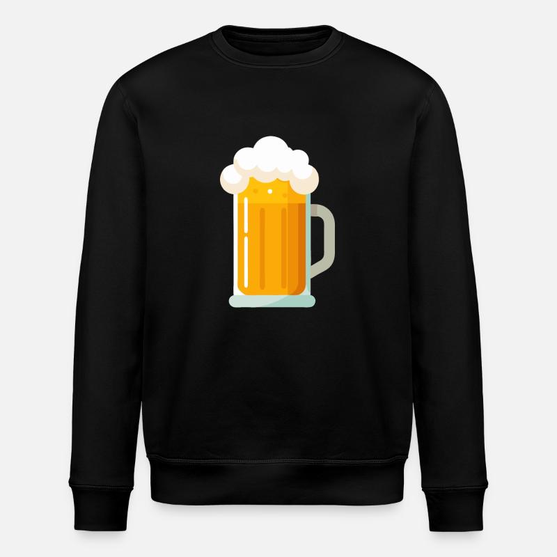 Bierkrug - illustriert - Stanley/Stella Unisex Bio-Sweatshirt ROLLER - Schwarz