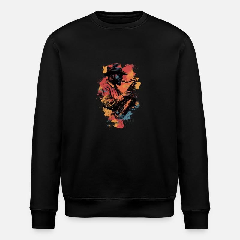 Jazz in Farben - Stanley/Stella Unisex Bio-Sweatshirt ROLLER - Schwarz