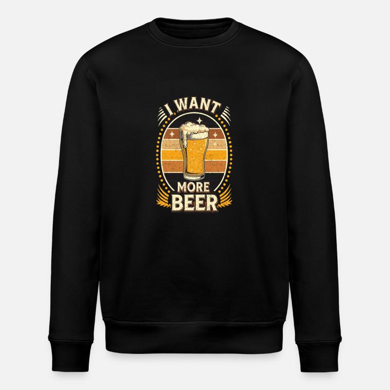 je veux plus de biere - Sweat bio ROLLER Stanley/Stella Unisexe - noir