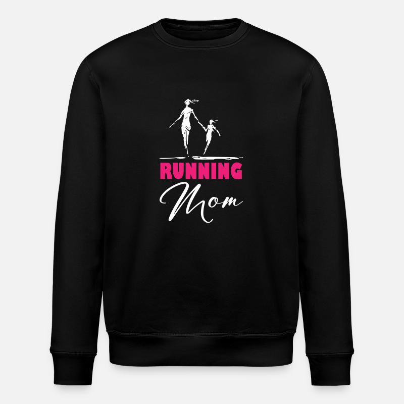 Running Mom - Stanley/Stella Unisex Bio-Sweatshirt ROLLER - Schwarz