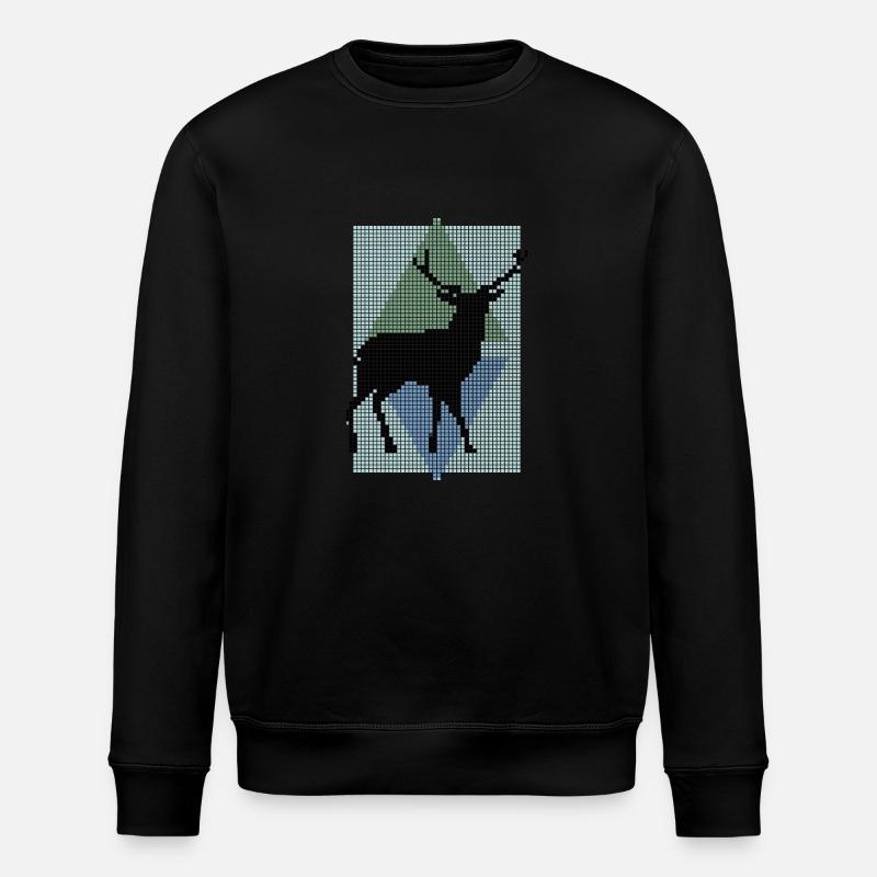 deer - Stanley/Stella ROLLER Unisex Organic Sweatshirt - black