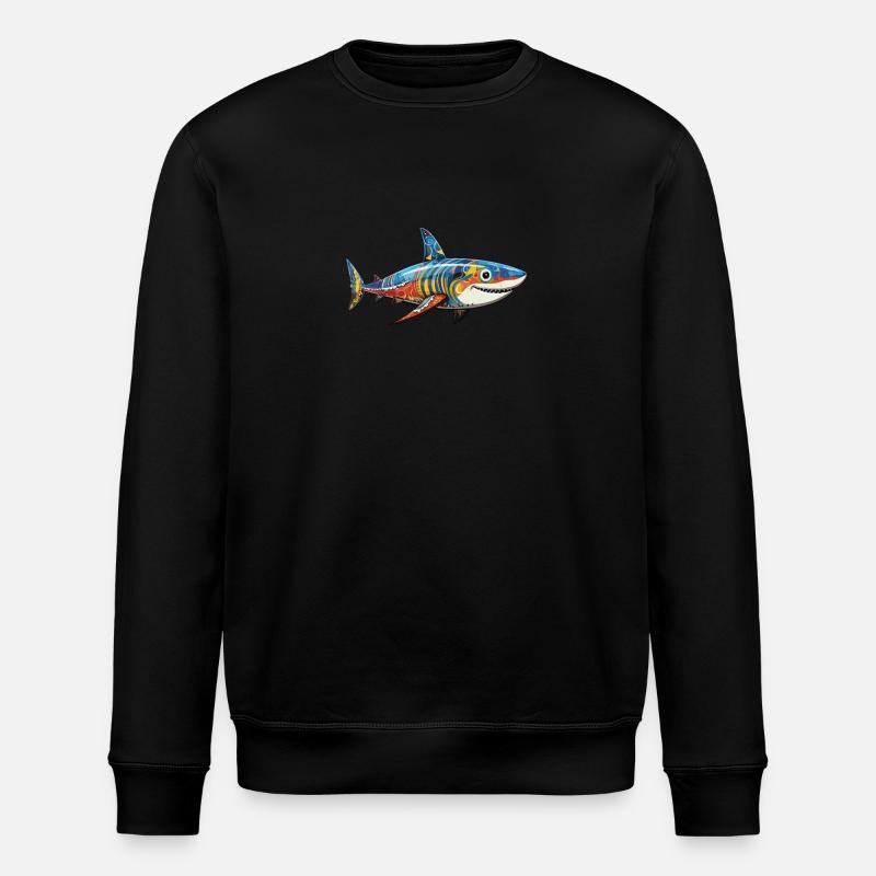 Australia - Shark - Stanley/Stella ROLLER Unisex Organic Sweatshirt - black