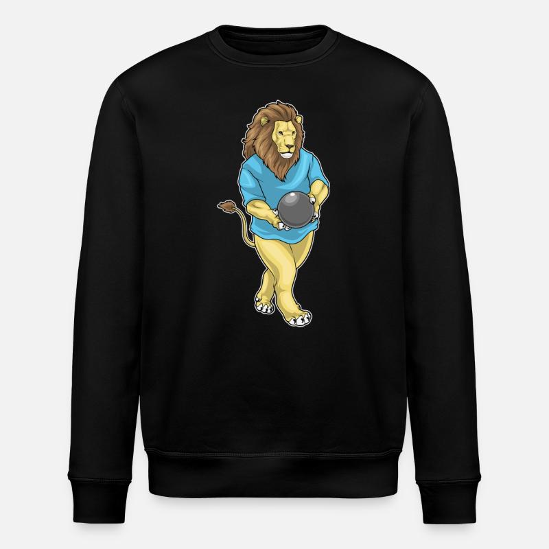 Lion Bowling Bowling Ball - Stanley/Stella ROLLER Unisex Organic Sweatshirt - black