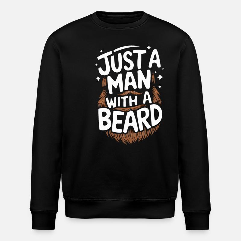 Bart Schnurrbart Bärtige Männer - Stanley/Stella Unisex Bio-Sweatshirt ROLLER - Schwarz