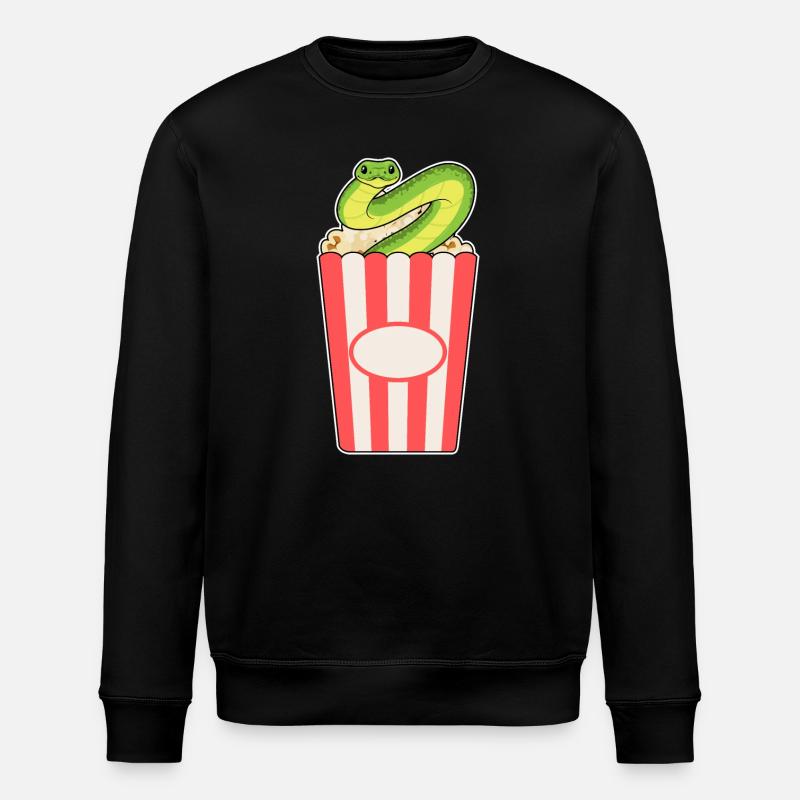 Maïs soufflé serpent - Sweat bio ROLLER Stanley/Stella Unisexe - noir