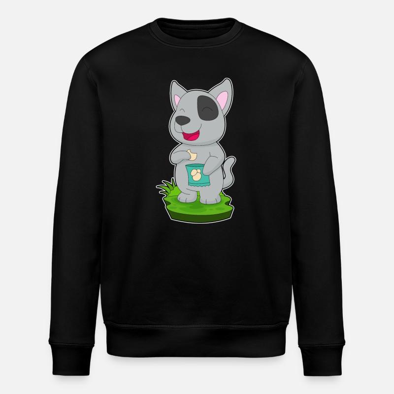 Hund Kartoffelchips - Stanley/Stella Unisex Bio-Sweatshirt ROLLER - Schwarz