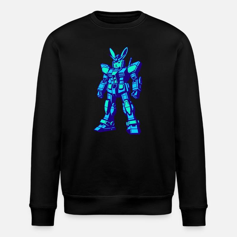 Mecha Rabbit III - Stanley/Stella Unisex Bio-Sweatshirt ROLLER - Schwarz