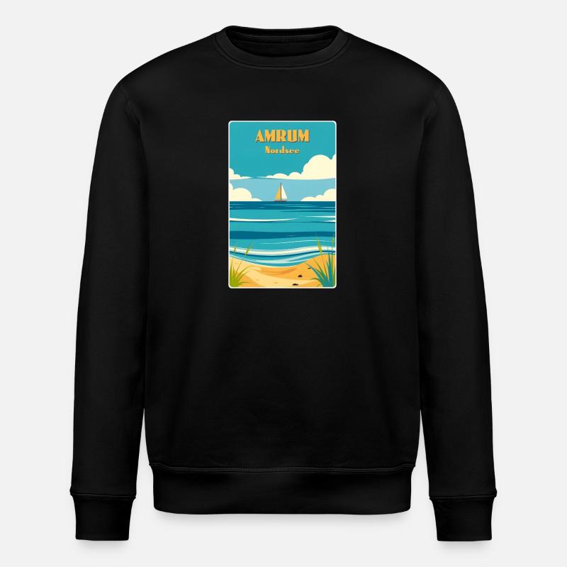Amrum - Stanley/Stella ROLLER Unisex Organic Sweatshirt - black