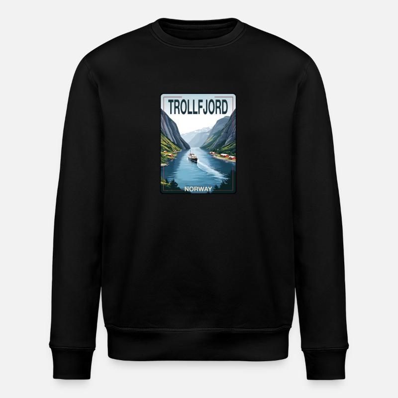 Trollfjord - Sweat bio ROLLER Stanley/Stella Unisexe - noir