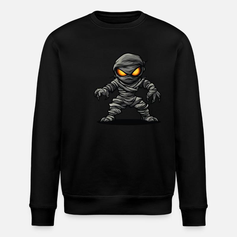 Mummy Halloween Comic - Stanley/Stella ROLLER Unisex Organic Sweatshirt - black