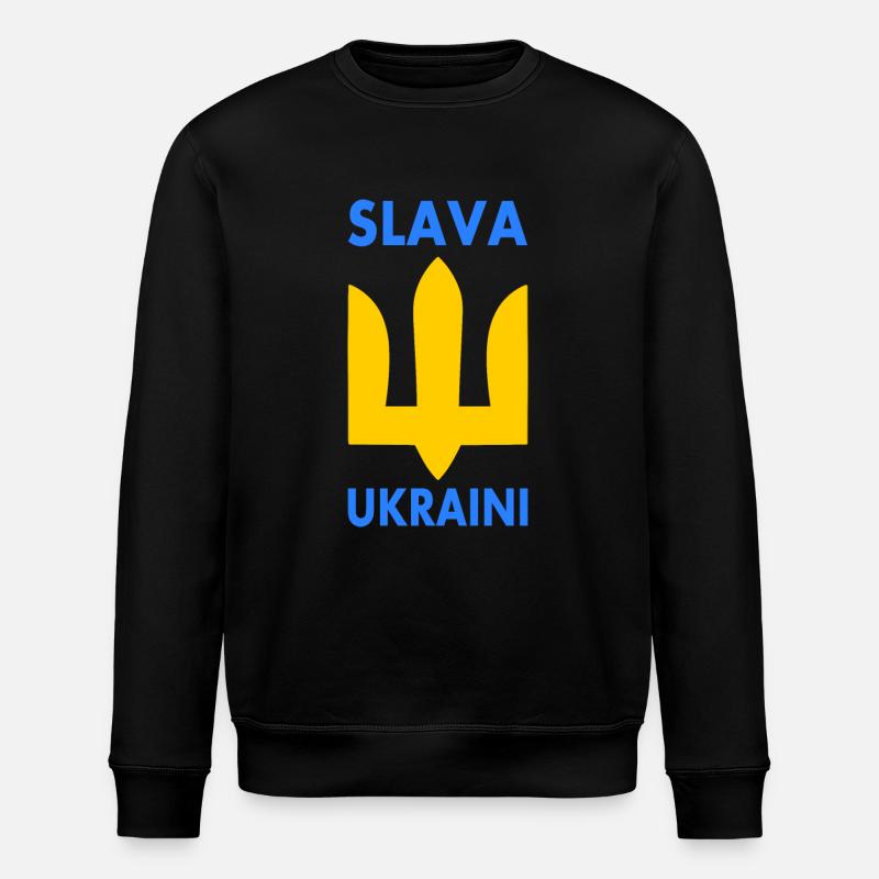 Slava ukraini - Stanley/Stella Unisex Bio-Sweatshirt ROLLER - Schwarz