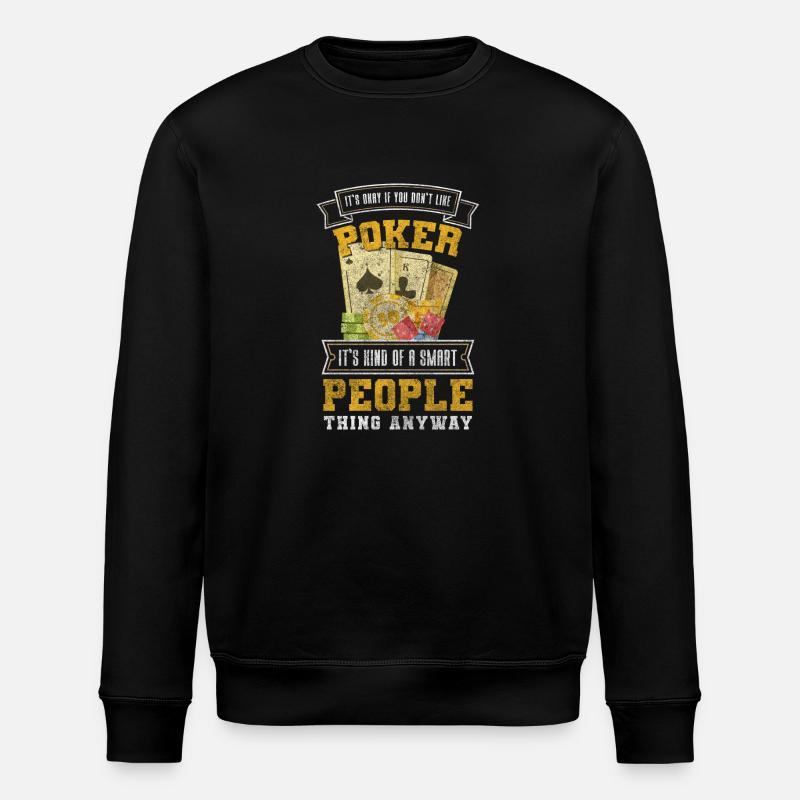Kartenspiel Deck Doppelkopf All In - Stanley/Stella Unisex Bio-Sweatshirt ROLLER - Schwarz