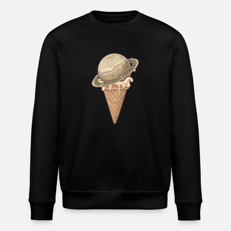 Eis-Planet Saturn - Stanley/Stella Unisex Bio-Sweatshirt ROLLER - Schwarz
