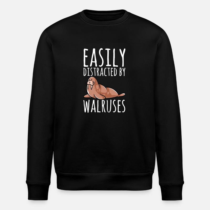 Walrus - Stanley/Stella ROLLER Unisex Organic Sweatshirt - black