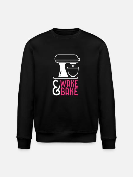 Wake and Bake - Stanley/Stella ROLLER Unisex Organic Sweatshirt - black