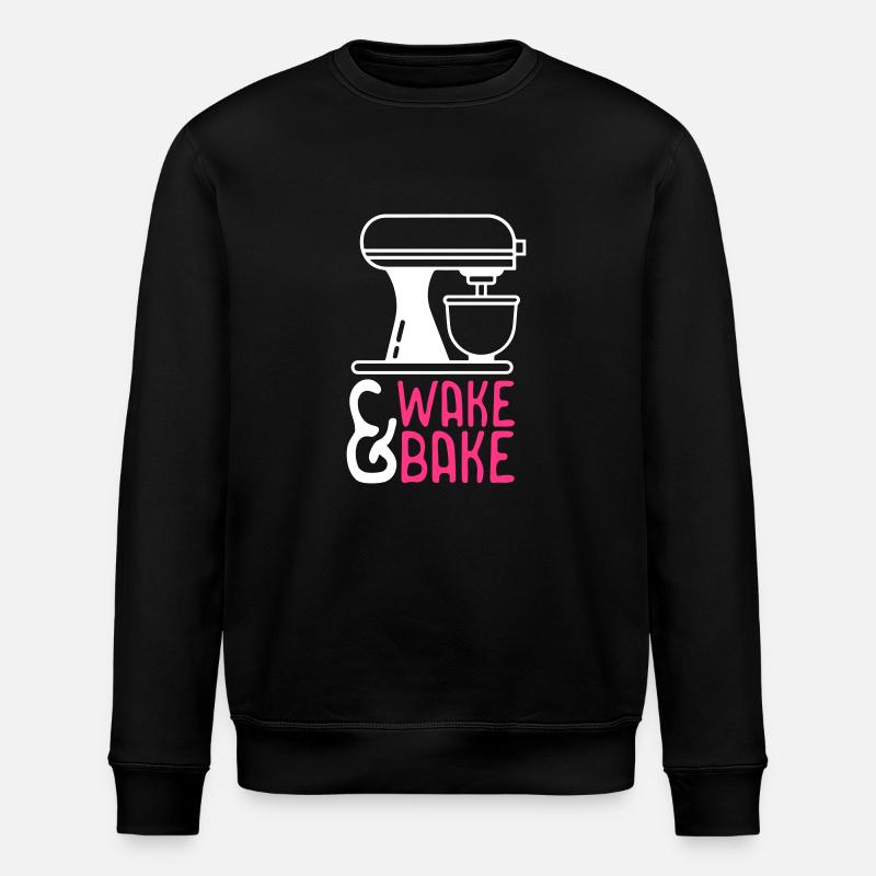Wake and Bake - Stanley/Stella Unisex Bio-Sweatshirt ROLLER - Schwarz