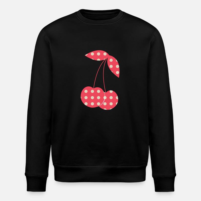 Kirschen - Stanley/Stella Unisex Bio-Sweatshirt ROLLER - Schwarz