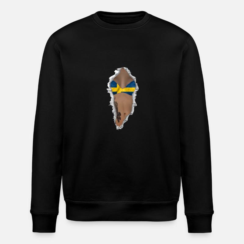 sexy flag Sweden - Stanley/Stella Unisex Bio-Sweatshirt ROLLER - Schwarz