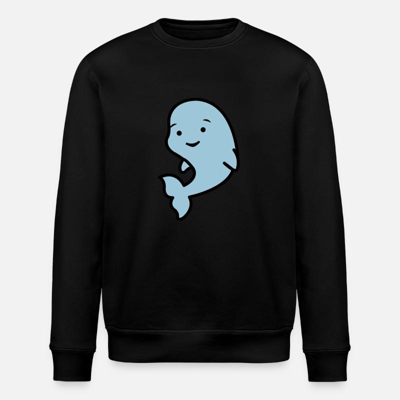 suesser_delfin_02 - Stanley/Stella Unisex Bio-Sweatshirt ROLLER - Schwarz