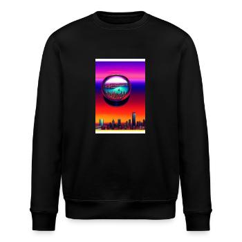 Stadt Kugel - Stanley/Stella Unisex Bio-Sweatshirt ROLLER - Schwarz - Vorne - Nik (191cm)