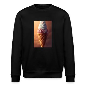 Eiscreme - Stanley/Stella Unisex Bio-Sweatshirt ROLLER - Schwarz - Vorne - Nik (191cm)