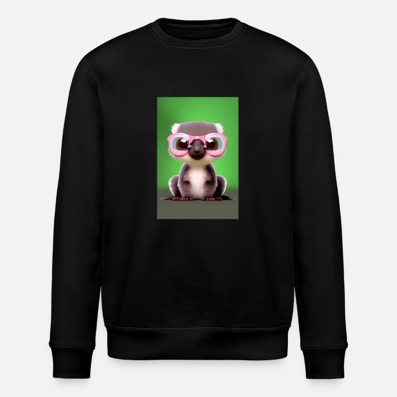 Lemur monkey - Stanley/Stella ROLLER Unisex Organic Sweatshirt - black