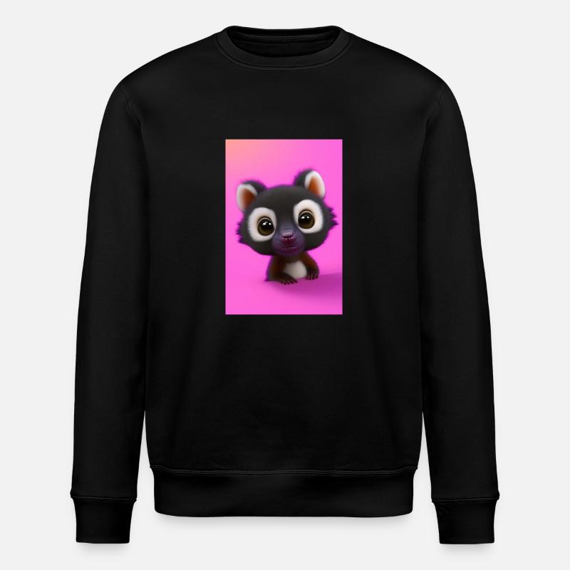 Singe lémurien - Sweat bio ROLLER Stanley/Stella Unisexe - noir