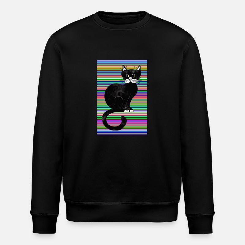 Cat - Stanley/Stella ROLLER Unisex Organic Sweatshirt - black