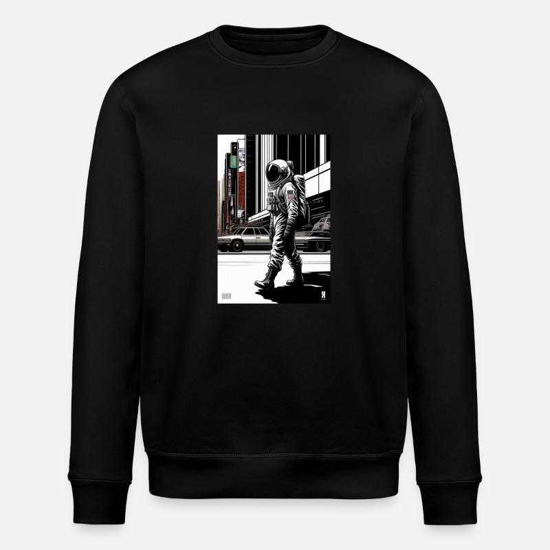 Großstadtastronaut - Stanley/Stella Unisex Bio-Sweatshirt ROLLER - Schwarz