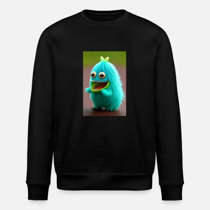 Kleines Monster - Stanley/Stella Unisex Bio-Sweatshirt ROLLER - Schwarz