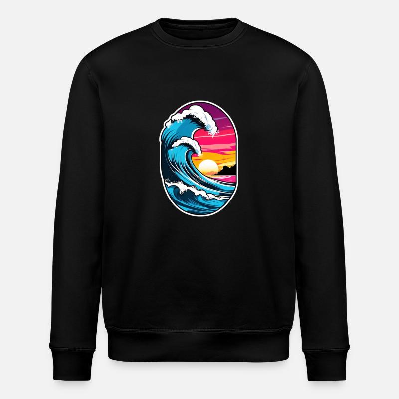 Wave - Sommer - Urlaub - Stanley/Stella Unisex Bio-Sweatshirt ROLLER - Schwarz