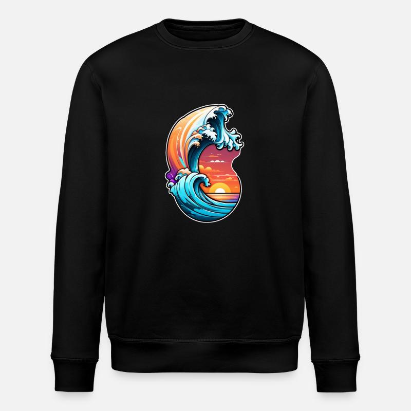 Wave - Sommer - Urlaub - Stanley/Stella Unisex Bio-Sweatshirt ROLLER - Schwarz