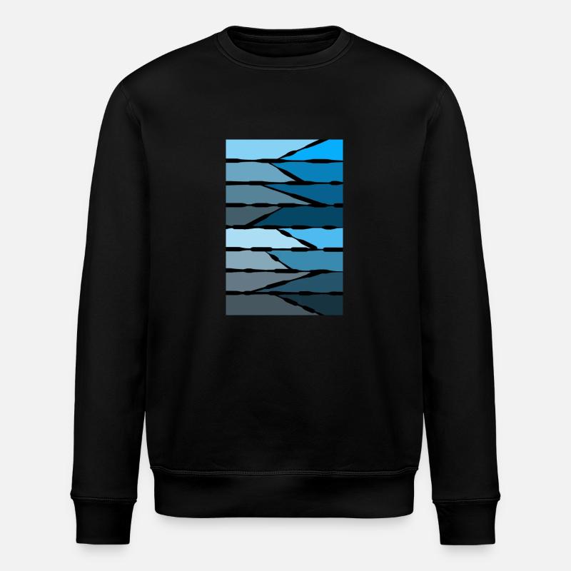 Abstrakt Blue - Stanley/Stella Unisex Bio-Sweatshirt ROLLER - Schwarz