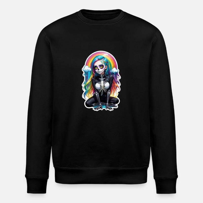 Halloween - Rock & Regenbogen - Stanley/Stella Unisex Bio-Sweatshirt ROLLER - Schwarz