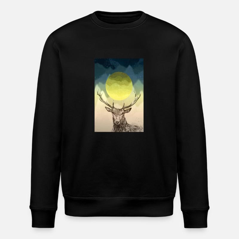 Hirsch - Stanley/Stella Unisex Bio-Sweatshirt ROLLER - Schwarz