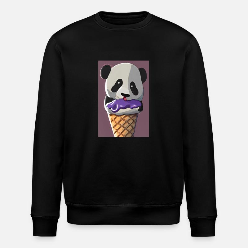Eis Panda - Stanley/Stella Unisex Bio-Sweatshirt ROLLER - Schwarz