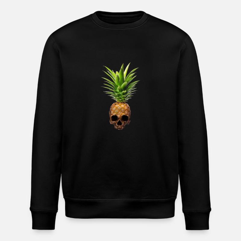 Ananas-Totenschädel Ananas Teschio - Stanley/Stella Unisex Bio-Sweatshirt ROLLER - Schwarz