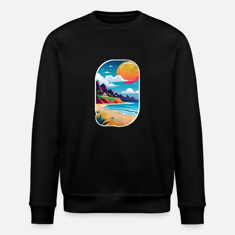 plage vacances soleil mer - Sweat bio ROLLER Stanley/Stella Unisexe - noir
