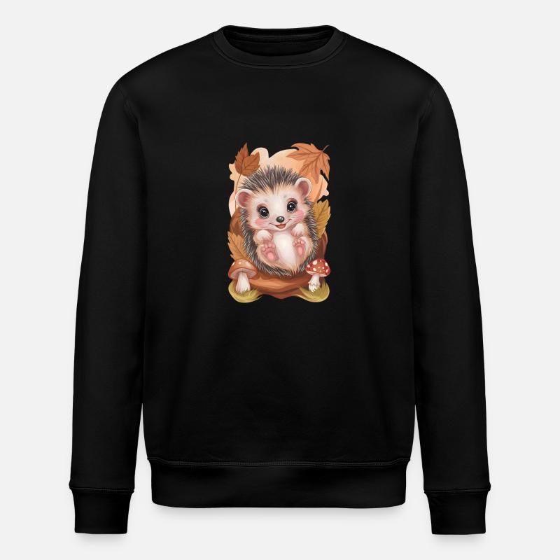Entzückender Baby-Igel - Stanley/Stella Unisex Bio-Sweatshirt ROLLER - Schwarz