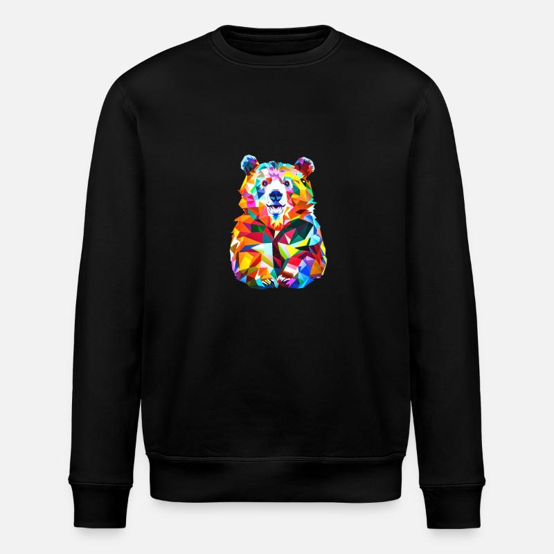 Polygon Bär - Stanley/Stella Unisex Bio-Sweatshirt ROLLER - Schwarz