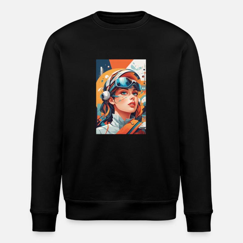 Space Race - Stanley/Stella Unisex Bio-Sweatshirt ROLLER - Schwarz