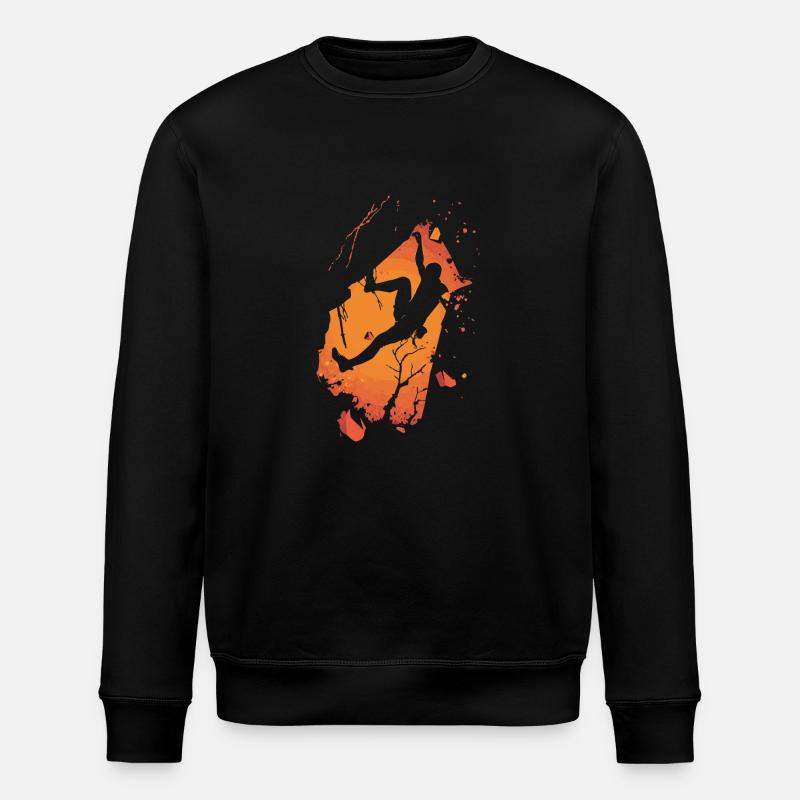 Climber's Fire - Stanley/Stella ROLLER Unisex Organic Sweatshirt - black