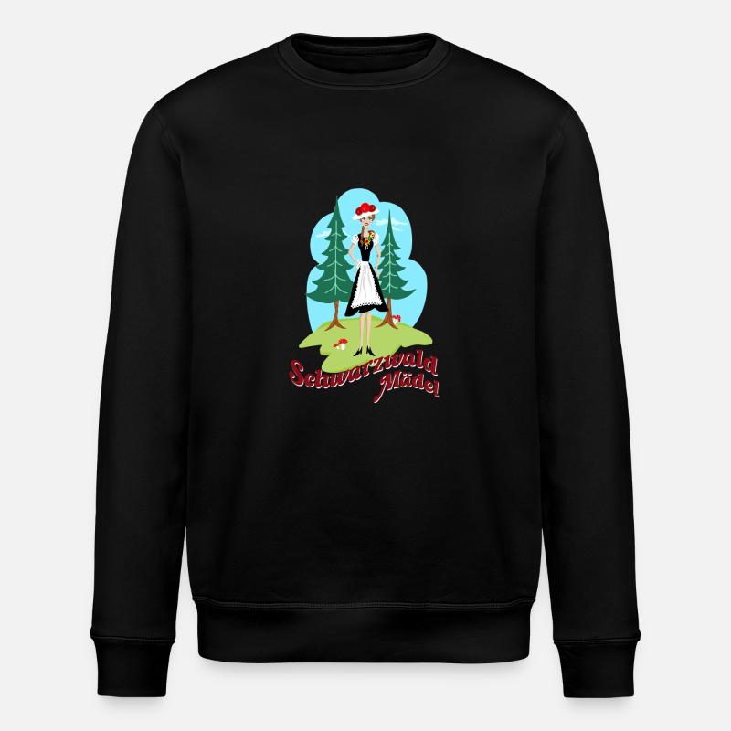 Schwarzwaldmädel Retro - Stanley/Stella Unisex Bio-Sweatshirt ROLLER - Schwarz