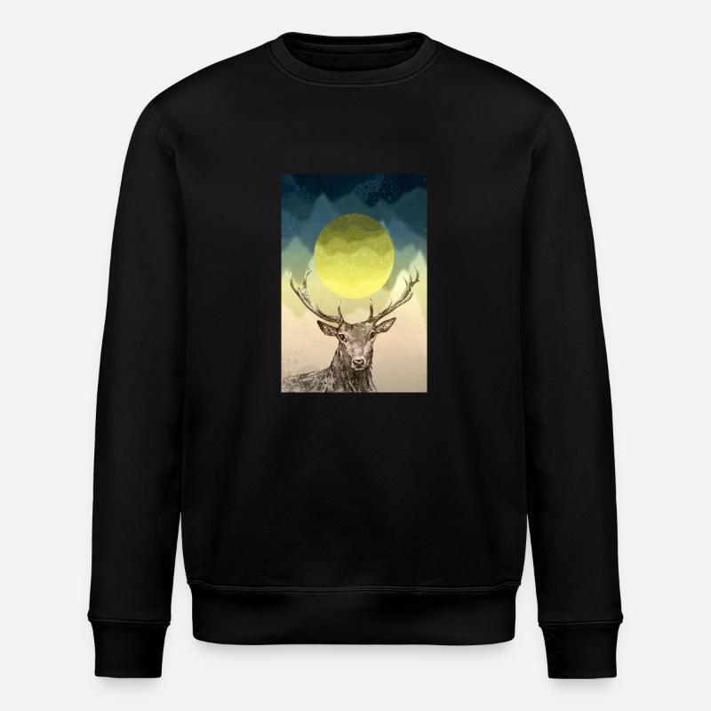 Cerf - Sweat bio ROLLER Stanley/Stella Unisexe - noir