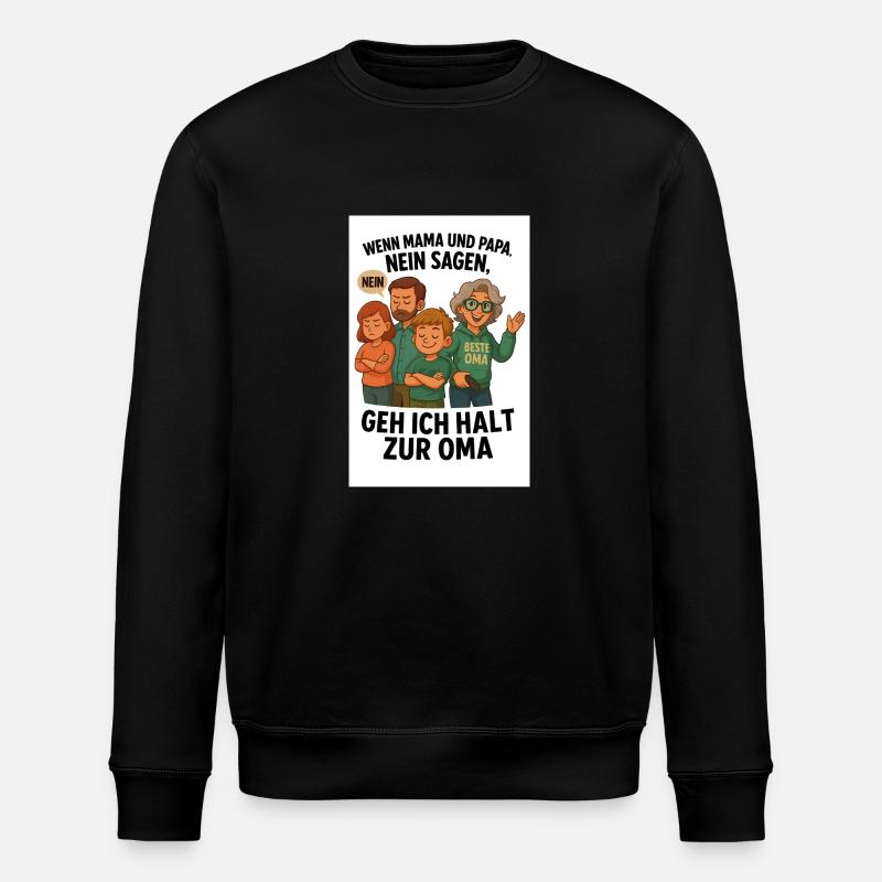 Coole/Beste Oma - Stanley/Stella Unisex Bio-Sweatshirt ROLLER - Schwarz