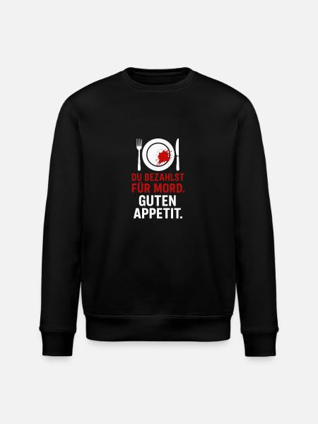 Murder on the plate - Stanley/Stella ROLLER Unisex Organic Sweatshirt - black