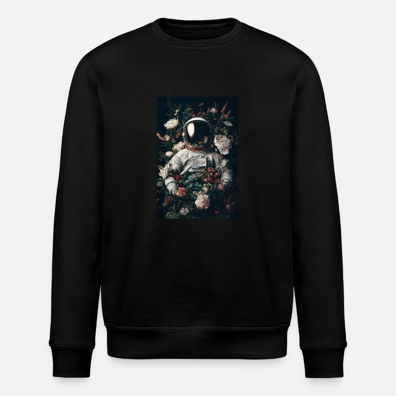 Astronaute en fleurs - Sweat bio ROLLER Stanley/Stella Unisexe - noir