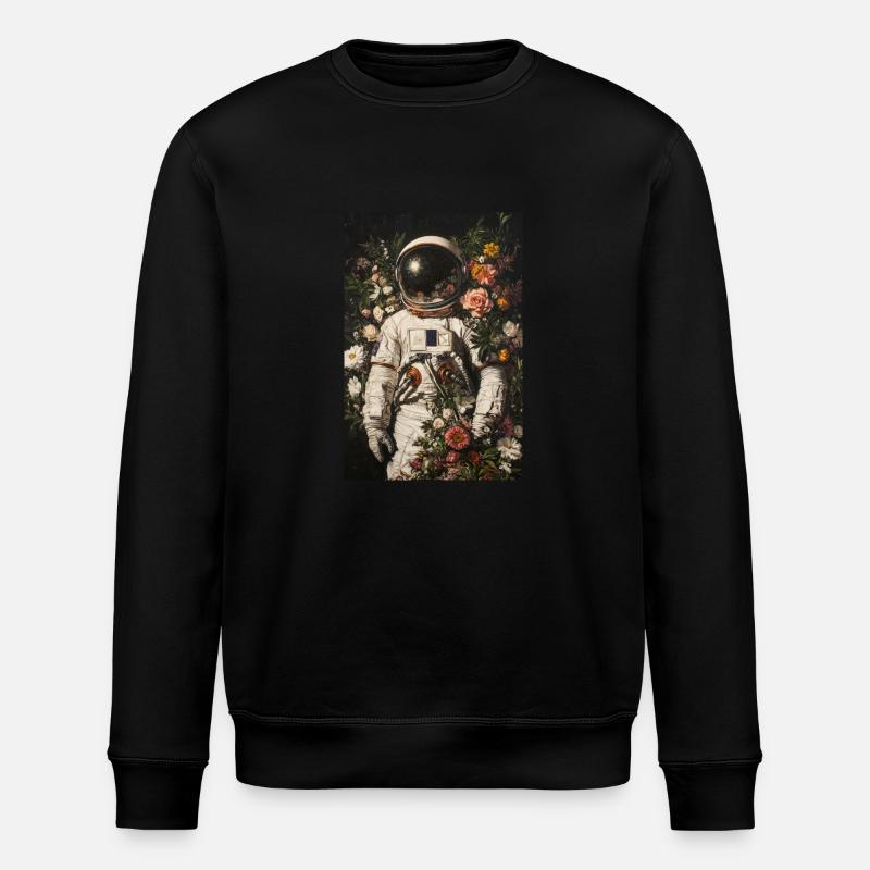 Cosmic Bloom Explorer - Stanley/Stella ROLLER Unisex Organic Sweatshirt - black